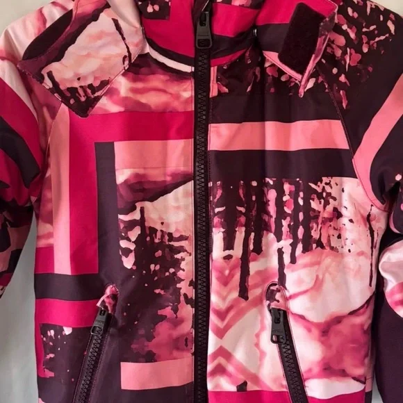 Pink Patterned Snowsuit One Piece - Picture 3 of 5